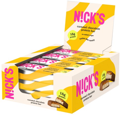 Miniatyrbild Nicks Protein Bar , Caramel chocolate, 12-pack