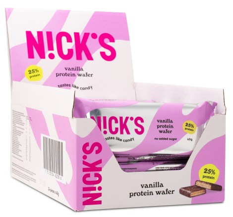 Miniatyrbild Nicks Protein Wafer, Vanilla, 24-pack