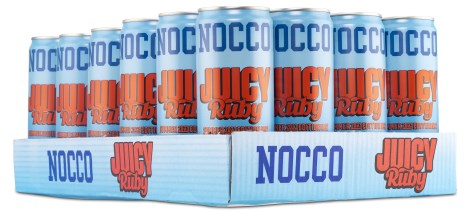 Miniatyrbild NOCCO BCAA, Juicy Ruby Limited Edition, Koffein, 24-pack