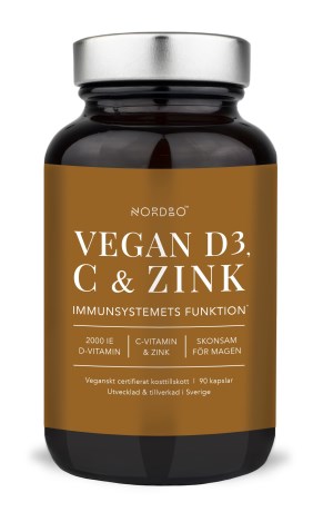 Nordbo Vegan D3, C-vitamin & Zink, Vitamin & Mineraltillskott - Nordbo