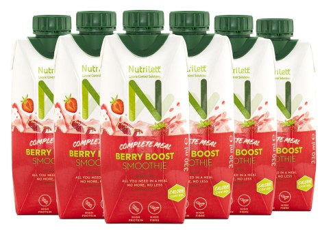 Miniatyrbild Nutrilett Less Sugar Smoothie, Berry Boost, 6-pack