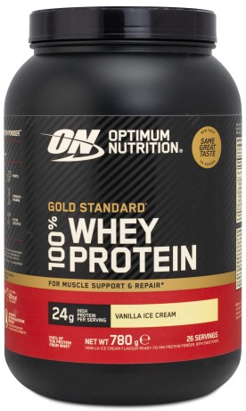 Miniatyrbild Optimum Nutrition 100% Whey Gold Standard, Vanilla Ice Cream, 780 g