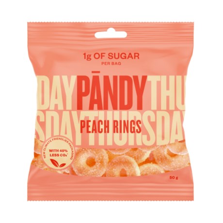 Miniatyrbild Pndy Candy, Peach Rings, 50 g