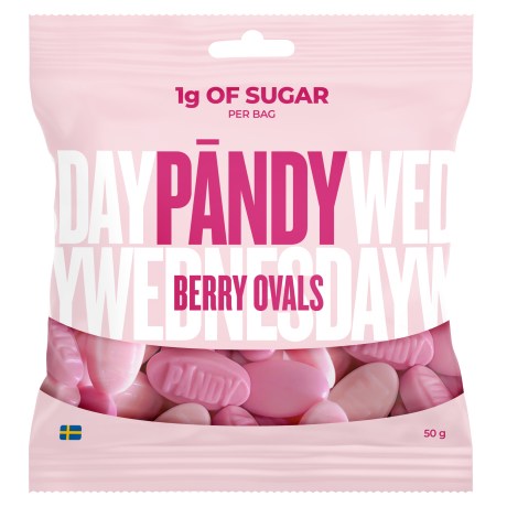 Miniatyrbild P�ndy Candy, Berry Ovals, 50 g