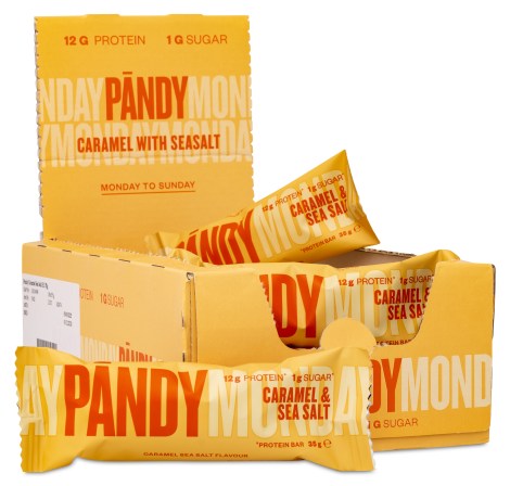 Miniatyrbild Pndy Protein Bar, Caramel & Sea Salt, 18-pack