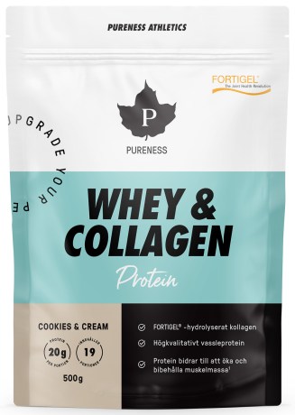 Miniatyrbild Pureness Athletics Whey & Collagen, Cookie & Cream, 500 g