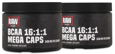 Miniatyrbild RAW BCAA 16:1:1 Mega Caps, 300 kaps