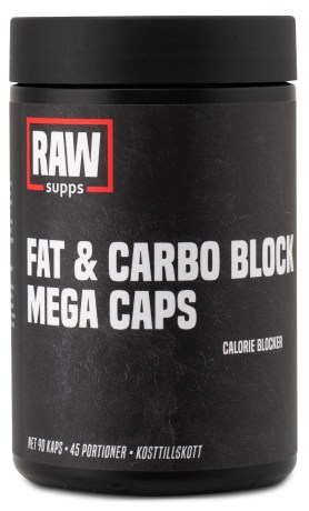 RAW Fat & Carbo Block Mega Caps, Diet - RAW SUPPS
