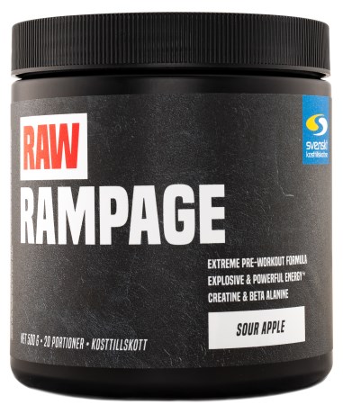 RAW Rampage, Kosttillskott - Svenskt Kosttillskott