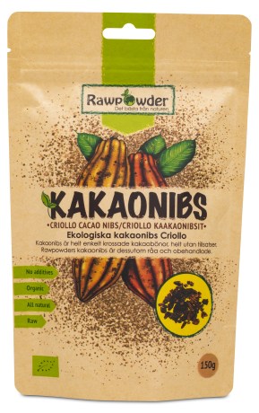 Miniatyrbild RawPowder Kakaonibs Criollo, 150 g