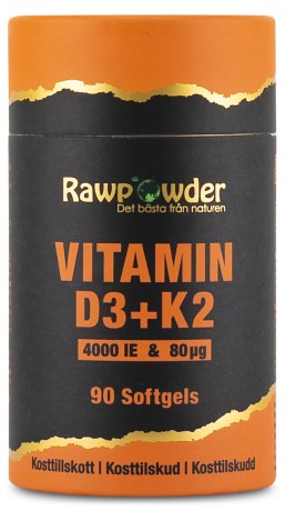 RawPowder Vitamin D3+K2, Vitamin & Mineraltillskott - RawPowder