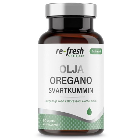 Miniatyrbild Re-fresh Superfood Oregano och Svartkumminolja, 90 softgel