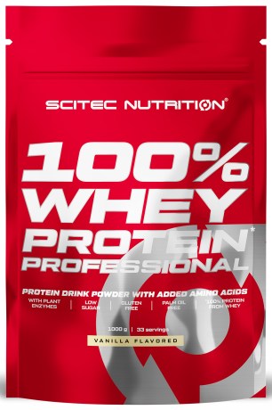 Miniatyrbild Scitec 100% Whey Protein Professional , Vanillia, 1000 g