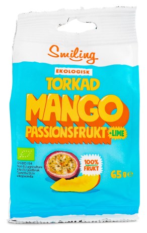 Smiling Torkad Mango Fusion EKO, Livsmedel - Smiling