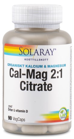 Solaray Cal-Mag 2:1 Citrate, Vitamin & Mineraltillskott - Solaray