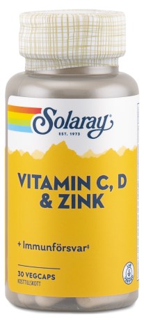 Solaray Vitamin C, D & Zink, Vitamin & Mineraltillskott - Solaray