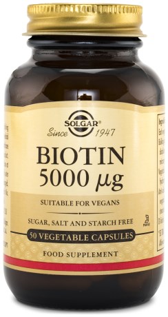 Solgar Biotin 5000 ug, Vitamin & Mineraltillskott - Solgar