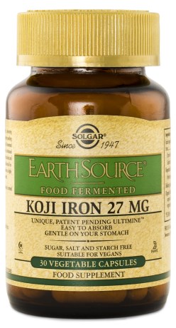 Solgar Earth Source Food Fermented Koji Iron 27 mg, Kosttillskott - Solgar