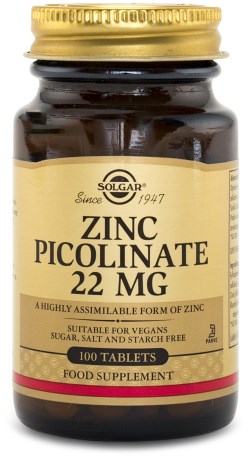 Solgar Zinc Picolinate, Kosttillskott - Solgar