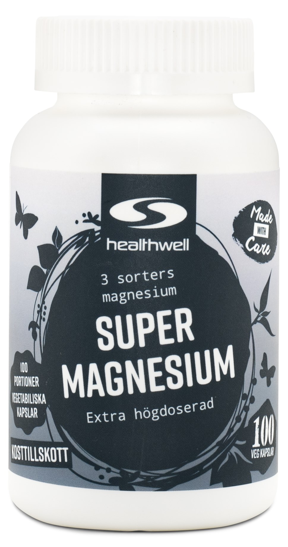 Healthwell Super Magnesium H Gdoserat Svenskt Kosttillskott