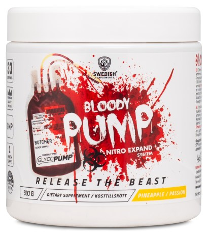 Miniatyrbild Swedish Supplements Bloody Pump, Pineapple Passion, 300 g