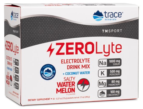 Miniatyrbild Trace Minerals ZEROlyte Electrolyte Drink Mix Salty, Watermelon, 30-pack