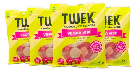 Miniatyrbild Tweek Gummies Vegan - Kort Datum, 4-pack, Vegan Vibes