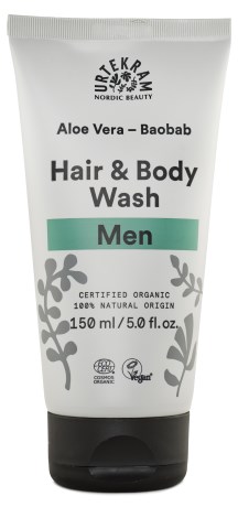 Urtekram Men Aloe Vera Baobab Hair & Body Wash - Urtekram Nordic Beauty