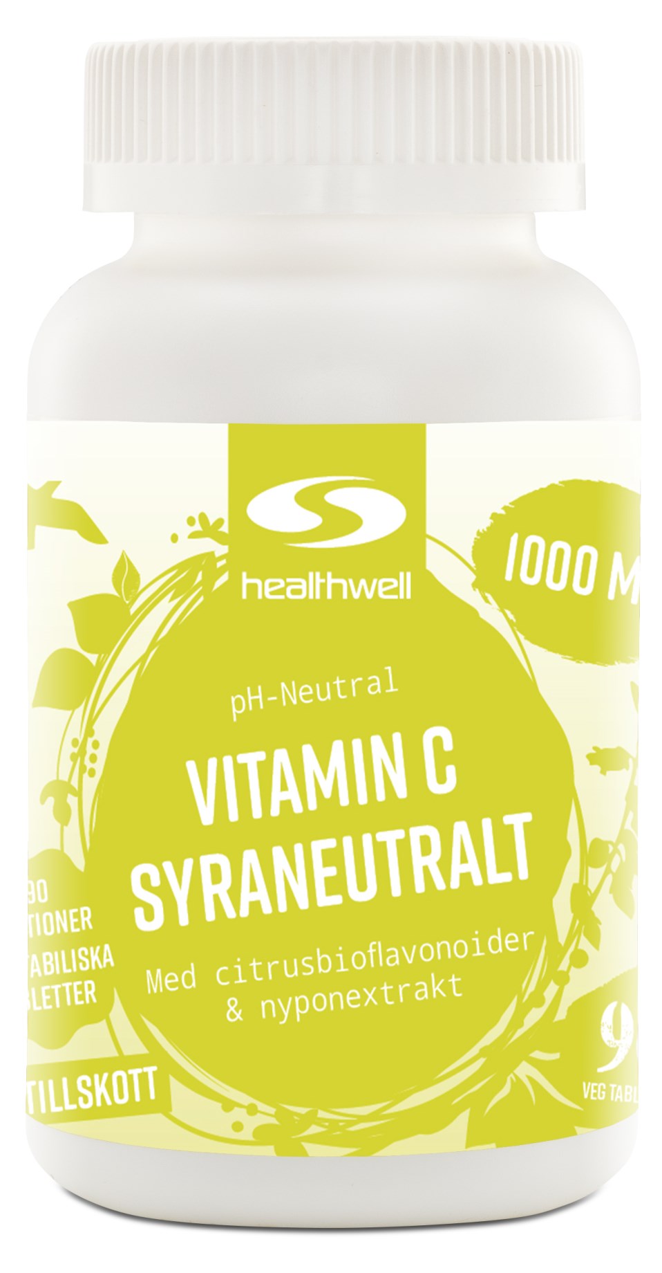 Vitamin C pH-Neutral | 1000 mg tabletter | Svenskt Kosttillskott