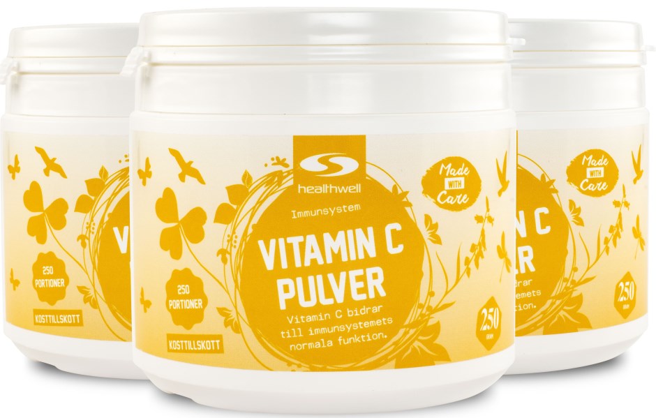 Vitamin C Pulver 3-pack - Healthwell