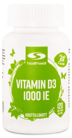 Healthwell Vitamin D3 1000 IE, Kosttillskott - Healthwell