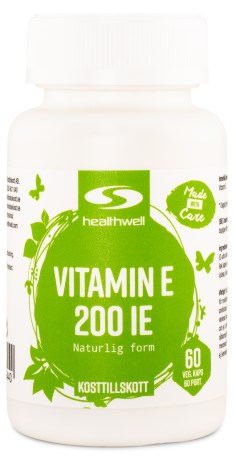 Healthwell Vitamin E 200 IE, Kosttillskott - Healthwell