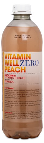 Miniatyrbild Vitamin Well Zero, Peach, 500 ml