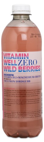 Miniatyrbild Vitamin Well Zero, Wild Berries, 500 ml