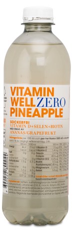 Miniatyrbild Vitamin Well Zero, Pineapple, 500 ml