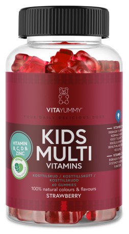 Miniatyrbild VitaYummy Kids Multi, Strawberry, 60 Gummies