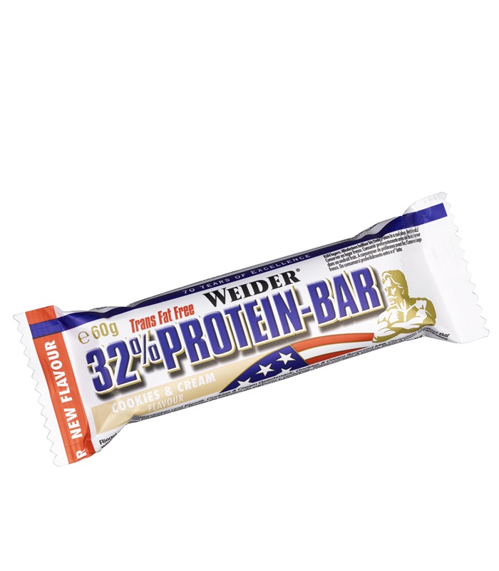 Miniatyrbild 32% Protein-Bar, Cookie & Cream, 24-pack