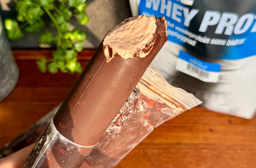 En chokladglass i p�se.