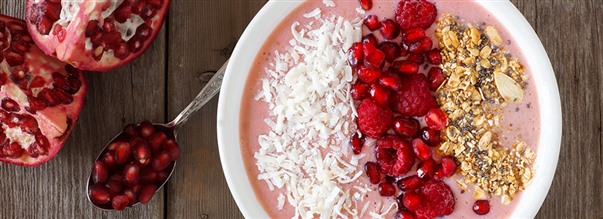 Smoothiebowl med hallon och kokos