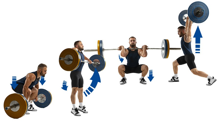 En man visar de olika momenten i en st�t.