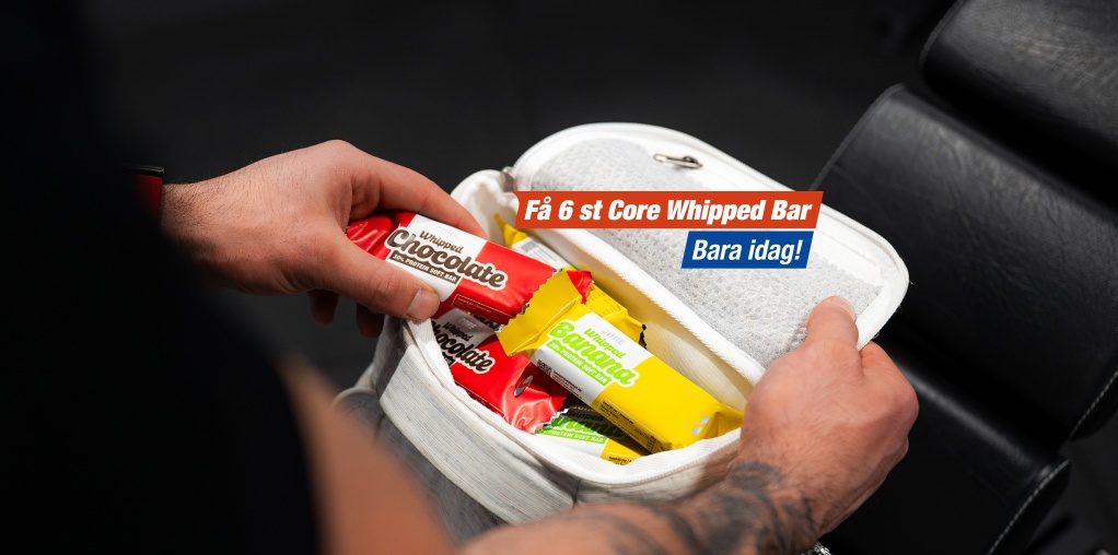 Bara idag! F� 6 st Core Whipped Bar p� k�pet n�r du handlar f�r 600 kr fr�n varum�rket Svenskt Kosttillskott