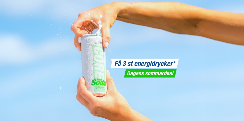 Bara idag! F� 3 st Core Energy Drink p� k�pet! | N�r du handlar f�r 600 kr fr�n varum�rket Svenskt Kosttillskott