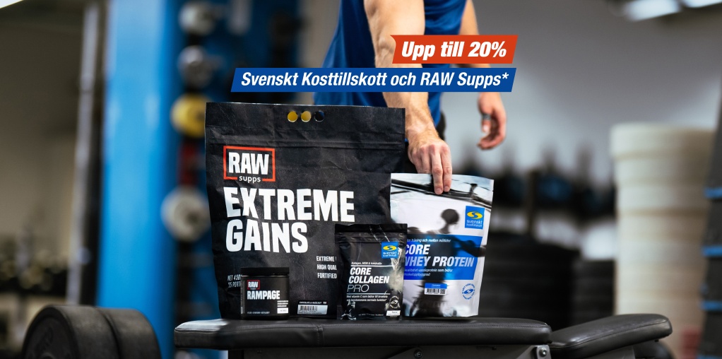 Handla f�r 500 kr och f� upp till 20% p� Svenskt Kosttillskott och RAW Supps. Med kod: APRILBOOST