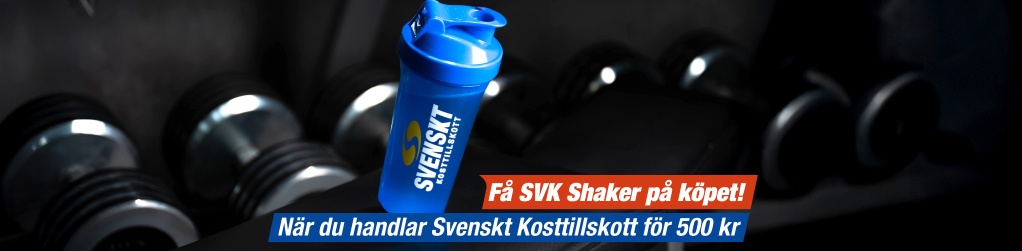 Bara idag! Handla varum�rket Svenskt Kosttillskott f�r 500 kr och f� SVK Shaker, 800 ml 