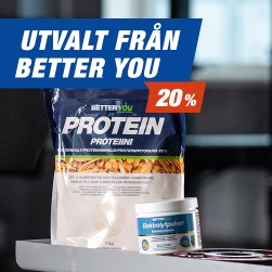 20% p� utvalda tr�ningsprodukter fr�n Better You