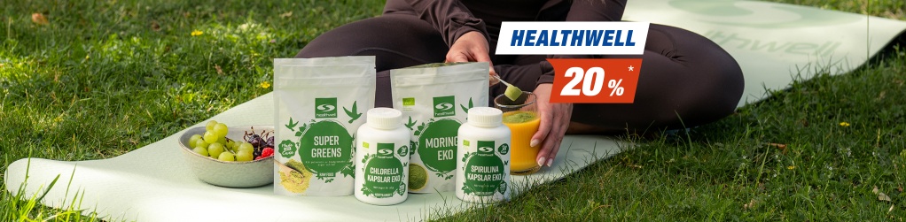 20% p� Healthwell n�r du handlar f�r 500 kr i butiken