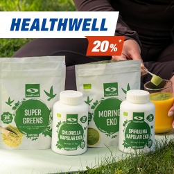 20% p� Healthwell vid k�p f�r 500 kr i butiken