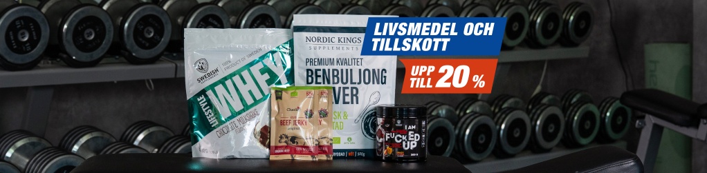 Upp till 20% p� kosttillskott & livsmedel