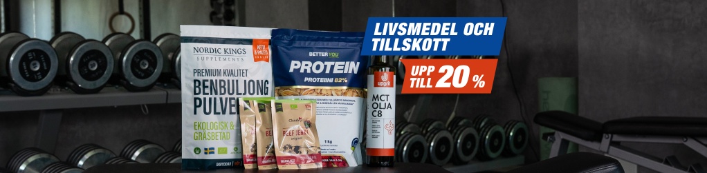 Upp till 20% p� kosttillskott & livsmedel
