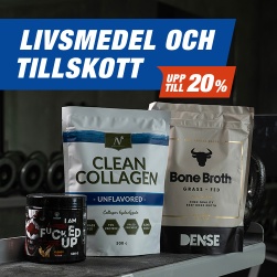 Kosttillskott & livsmedel upp till 20%